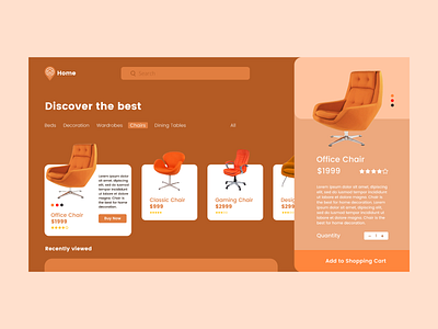 Furniture Website Landing Page UI Concept