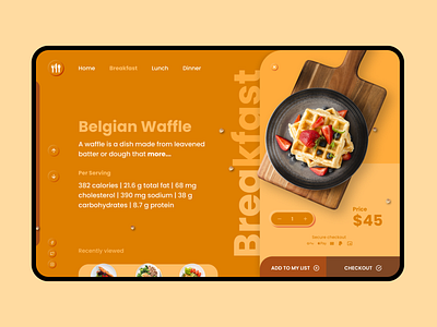 Food Website Landing Page Design Concept landing page landing page concept landing page design landing page ui ui uidesign web design website website concept webui