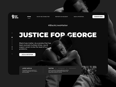 Black lives matter landing page by Sagar KD black lives matter landing page landing page concept landing page design ui ui design uidesign uiux web design website concept