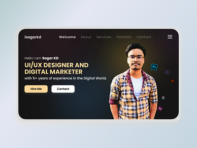 Website UI Design Sagar KD digital agency landing page design landing page ui ui ui design uidesign uiux web design website website concept