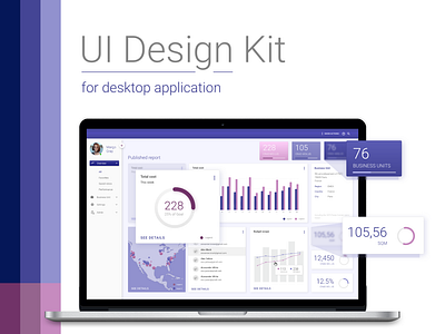 UI Design Kit for Data application data application data viz ui ui design ux ui