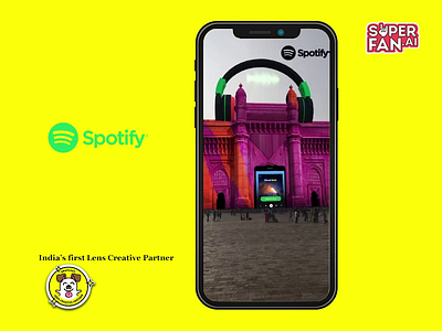 Spotify action ar filters augmented reality autodesk maya custom filter dance design filters headphones india landmark lens studio monument mumbai music snapchat filter snapchat lens spotify superfan ux