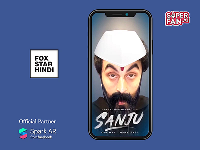 Sanju ar ar effects ar filters augmented reality beard bollywood cap custom filter facebook facebook filter filters movie spark ar special effects superfan ux