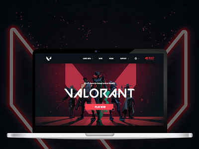 Valorant Website UI Concept Design design web web design web site web ui web ui design webdesign website website concept website design