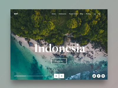 Indonesia Travel Website UI Concept Design