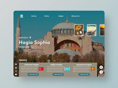 Hagia Sophia Landing Page Web Concept Design