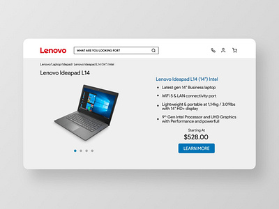 Lenovo Website Concept Design