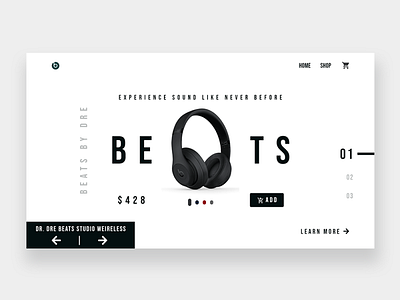 Beats Product Web Page Design