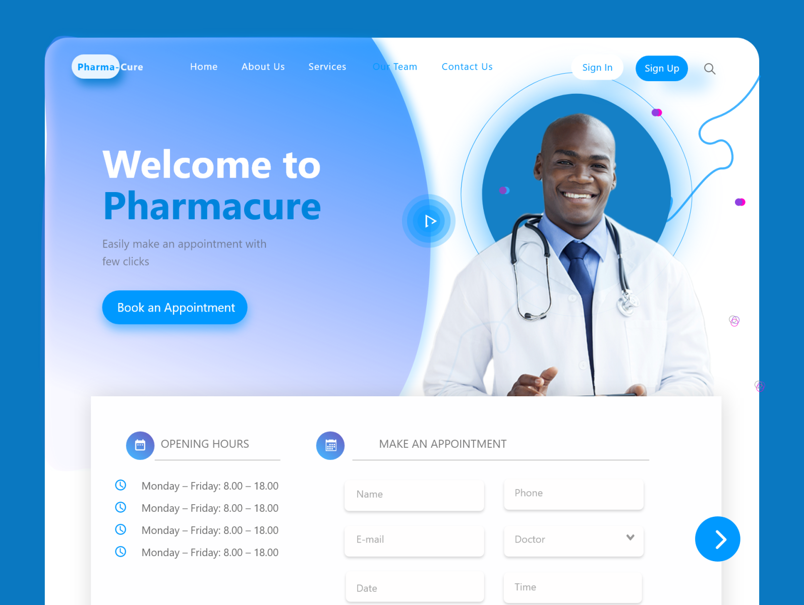 Medical Landing Page by Prince Mireku on Dribbble