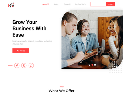 Agency/Business website landing page