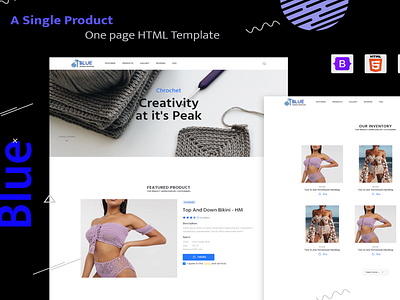 Blue - Single product shop agency bootstrap business devfreak single product design startup store website