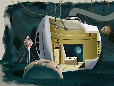 Panic Station set background background design game illustration mobile sci fi science fiction scifi