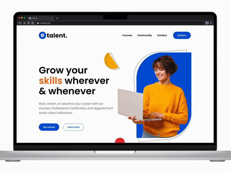 e-learning platform website