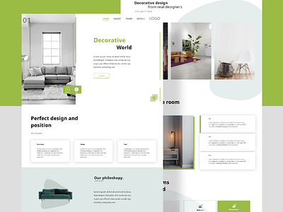 Interior & Decoration Design - Landing Page web