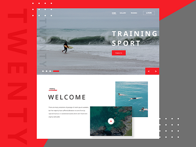 Website Sport - Landing Page web