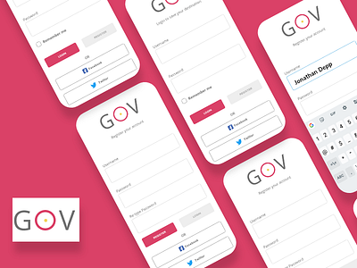 GOV - Login & Register Screen