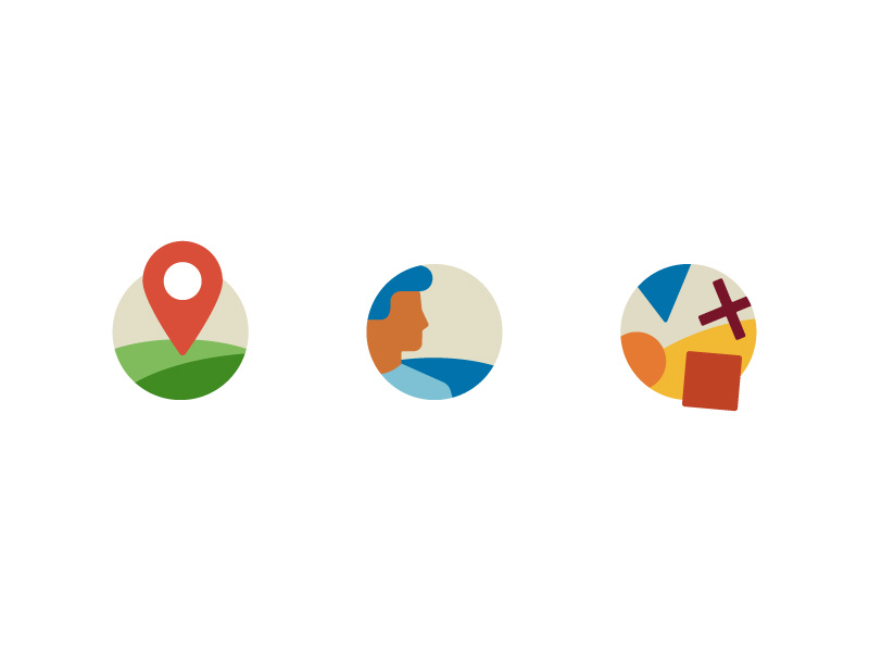 Places, people & objects icons 2017 illustrator 2d dribbble color character illusatration place object people icon