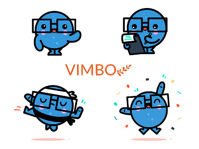 Vimbo mascot blue branding character character design design health app health care illustration logo mascot vector vector art
