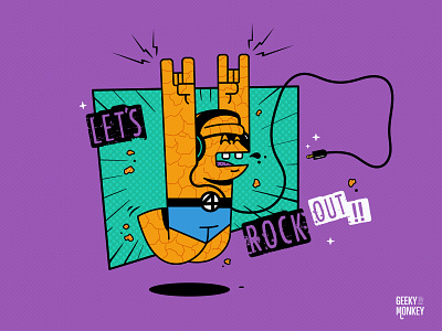Let’s rock out!! character character design design funny illustration marvel marvel comics movies music rock and roll rock music sci-fi super superhero the thing thing vector