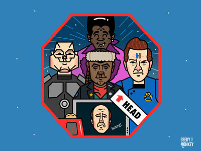 Red dwarf british character character design comedy design fan art funny illustration red dwarf tv vector