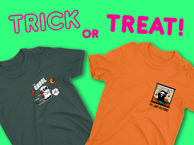 Halloween T-Shirts autumn candy character character design design funny ghosts grim halloween holiday horror illustration october pumpkin scary spooky t shirt trick or treat vector