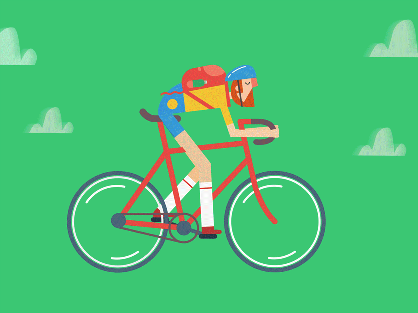 Keep on peddling bicycle bicycles bike design gif illustration