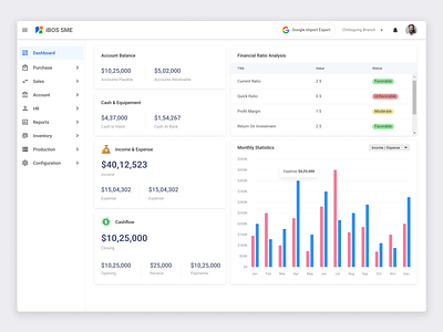 Accounts Dashboard For SME Solution