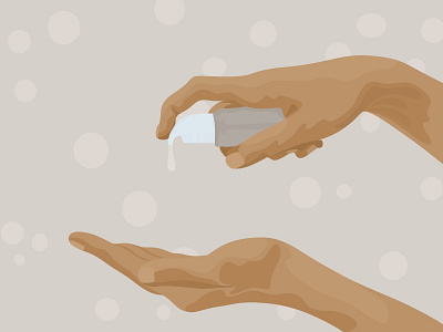 Hand and Sanitizer Illustration