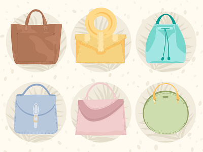 Women Fashion Purses bag beauty design fashion female flat illustration handbag purse purses stylish vector women