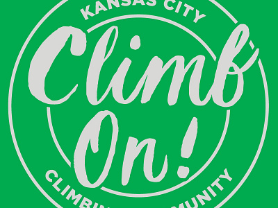 Climb on! handlettering