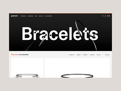 Gravure website 3d app c4d clean concept design ecommerce eshop jewel jewelery logo mobile ui ux webdesign