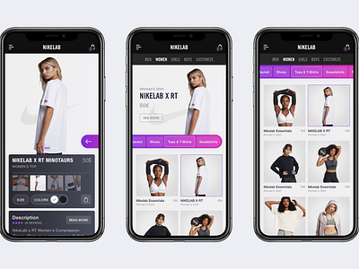 Nikelab concept app by Kévin Gautier for Norde on Dribbble