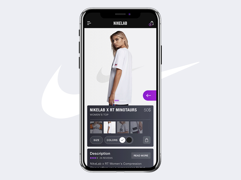 Nikelab concept app app cards clothing concept effects mobile nike nikelab osx