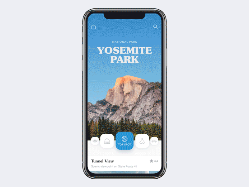 California National Park Guide app california concept mobile national park travel