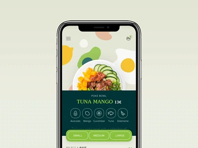 Poke Bowl Restaurant clean food food app mobile pokebowl restaurant