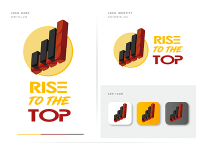 Brand Design Rise to the top branding icon ilustrator logo vector