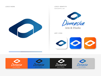 Logo Design Dimensión branding logo minimalist vector