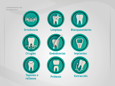 3D Iconography / Dental Clinic 3d graphicdesign iconography illustration