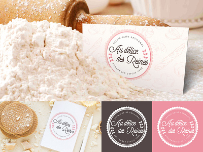 Au délice des Reines - Brand Identity - Bakery bakery bakery goods bakery identity branding bread business card cake design dough food food design graphic design identity logo packaging design pastry pastry package patisserie pattern typography