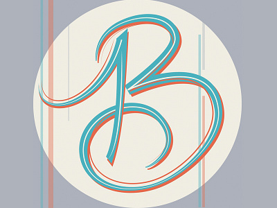 B b lettering script