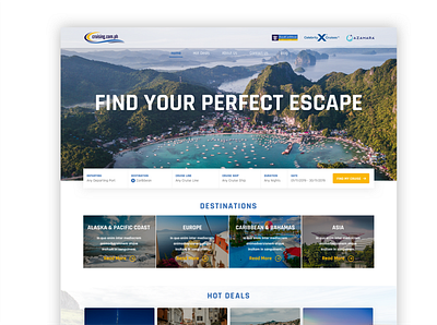 cruising.com.ph booking branding colour palette cruise design homepage interface travel ui ux webdesign website