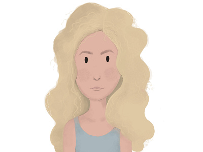 Self-portrait 2d art 2dillustration cg design digital art girl illustration illustrator minimal portrait self portrait self portrait web