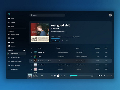 Epiphany - Music Streaming App Concept app interface music streaming ui web