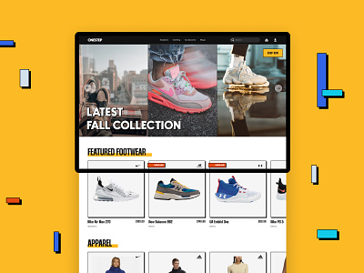 OneStep - Sneakers & Clothing Shopping Website Concept ecommerce interface shopping ui ui design web web design website