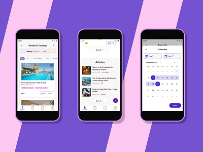 Penguia - Flight & Hotel Booking App Concept