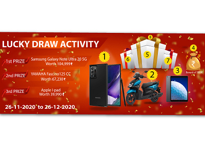 lucky draw banner banner design bennar design draw drawing lucky