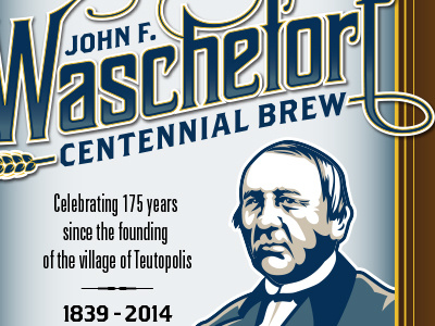 Waschefort Centennial Brew 175 beer brew centennial illustration label small town village