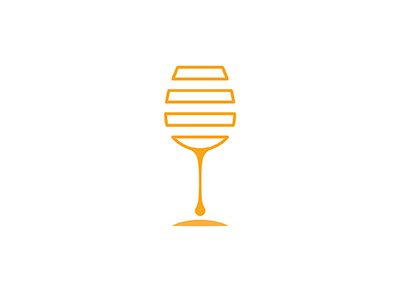 Mead! bee drip glass goblet gold golden honey mead stripes wine