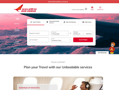 Air India (Redesigned) app branding clean design graphic design minimal ui ux web website