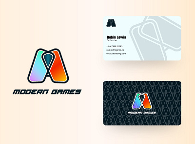 Modern Games art branding design flat graphic design illustration illustrator logo type typography vector